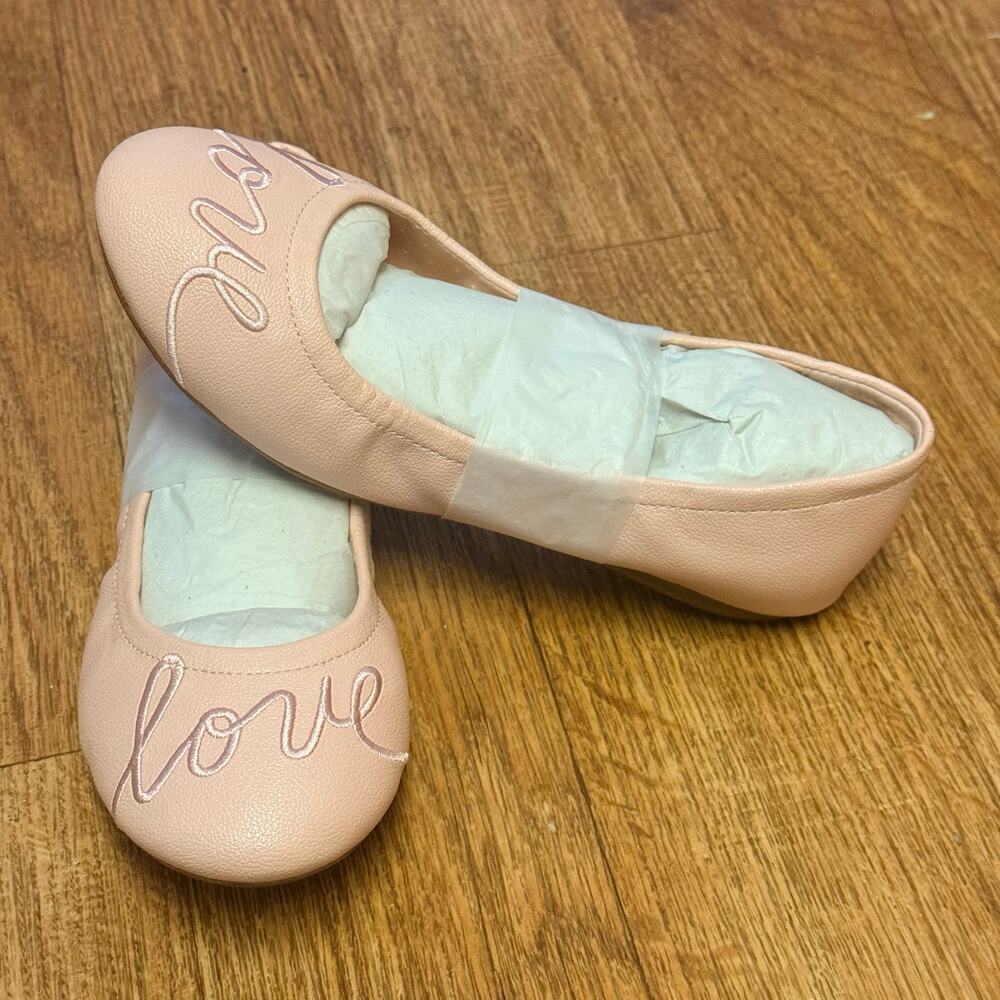 ED by Ellen Degeneres Langlee Love Ballet Flats in Peony Pink Size 3.5